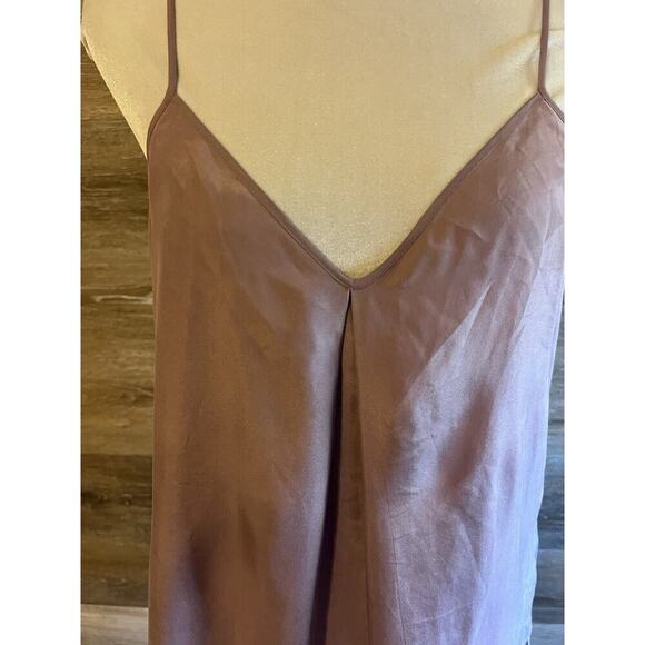 Madewell 100% Silk Camisole Top Halter Mauve Size 2 Small Tank Babydoll - Picture 4 of 8